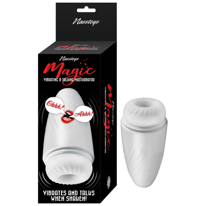 MAGIC VIBRATING & TALKING MASTURBATOR-WHITE - #3296