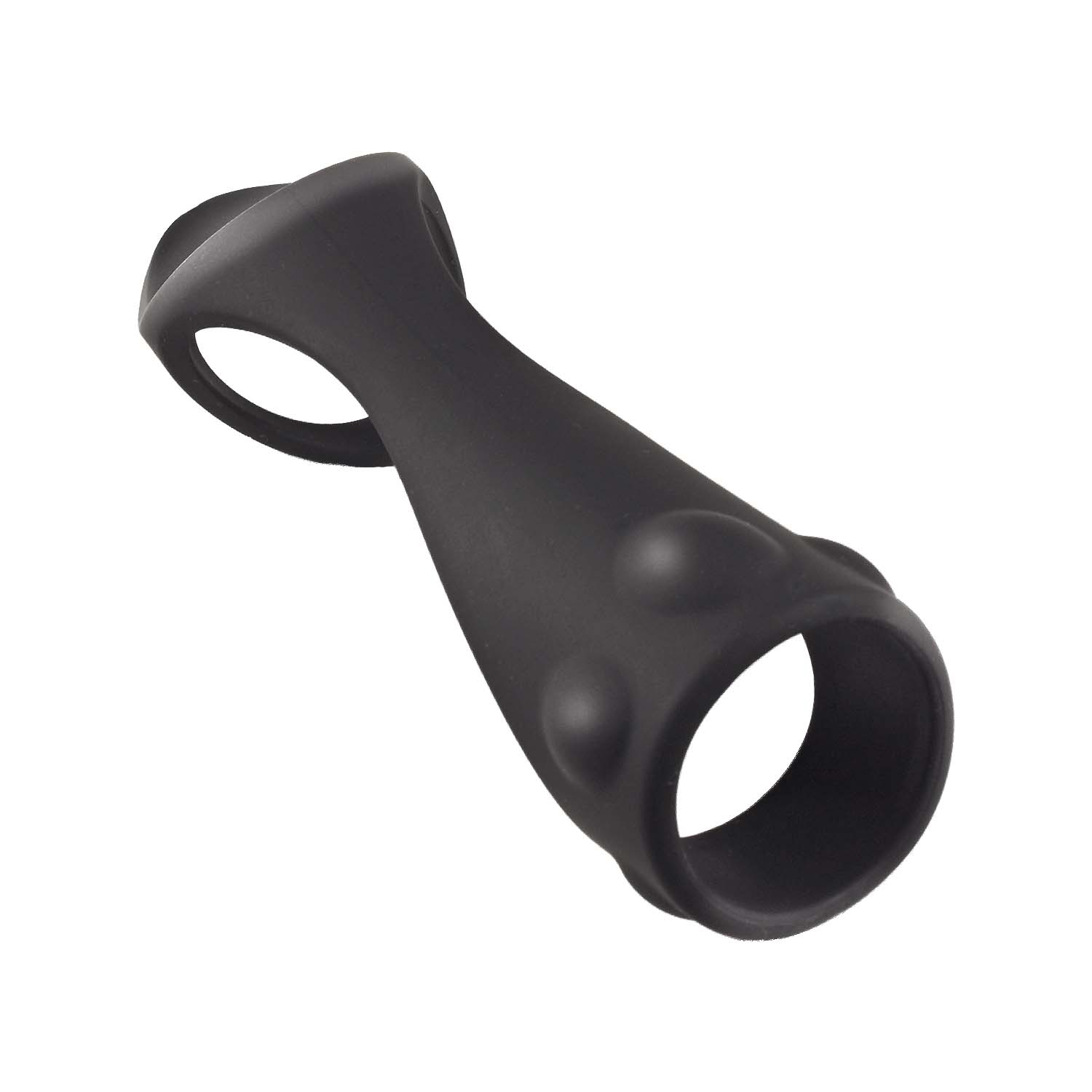 ENHANCER TEXTURED COCK STRAP & BALL STRETCHER-BLACK - #3301 - Image 4