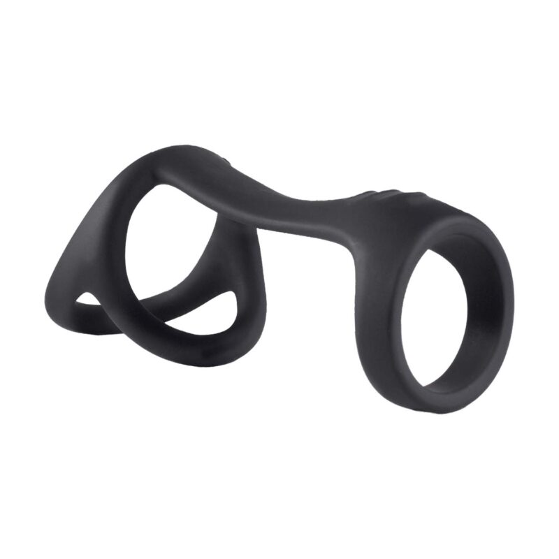 MAGIC RIDGED COCK STRAP & BALL STRETCHER-BLACK - #3302 - Image 2