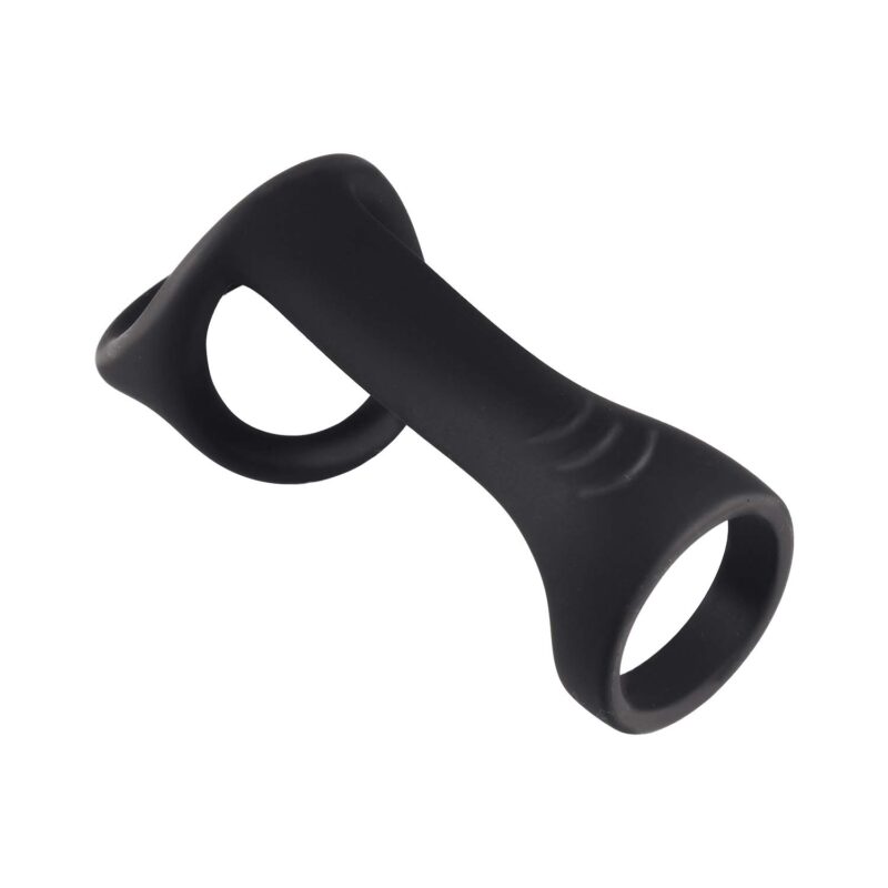 MAGIC RIDGED COCK STRAP & BALL STRETCHER-BLACK - #3302 - Image 4