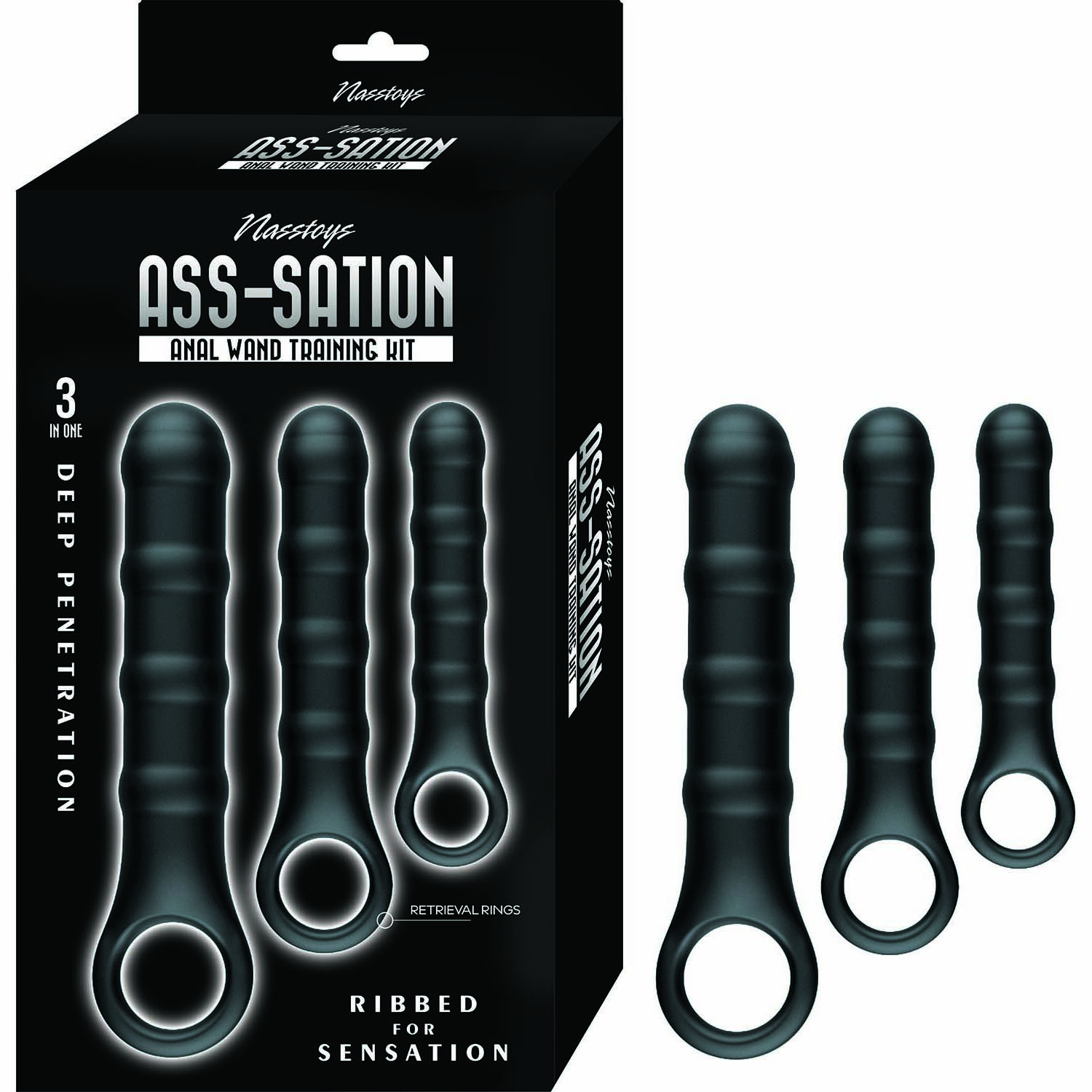 ASS-SATION ANAL WAND TRAINING KIT-BLACK - #3316-2