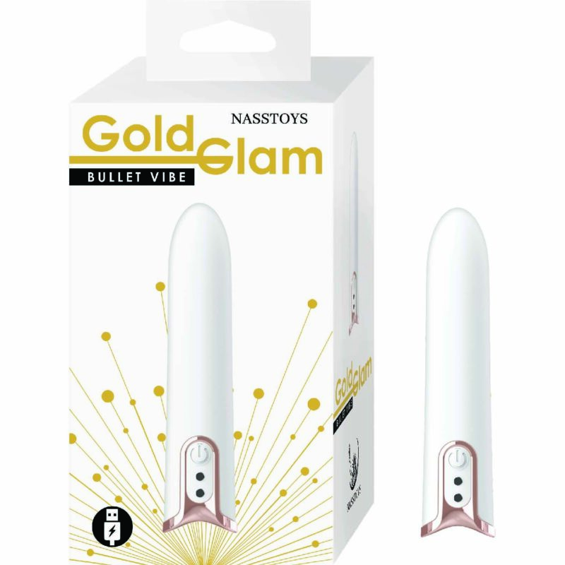 GOLD GLAM BULLET VIBE-WHITE - #3307