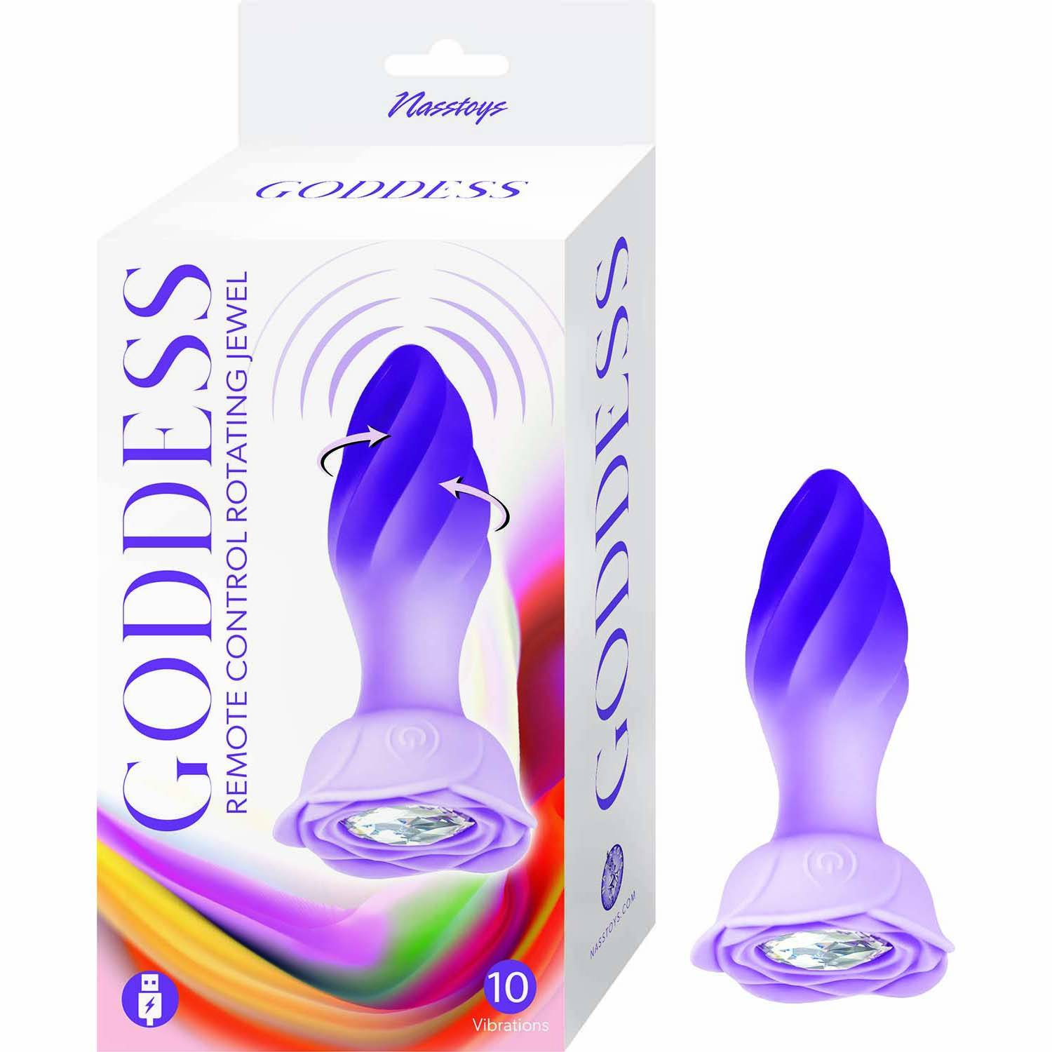 GODDESS REMOTE CONTROL ROTATING JEWEL-PURPLE - #3305-2