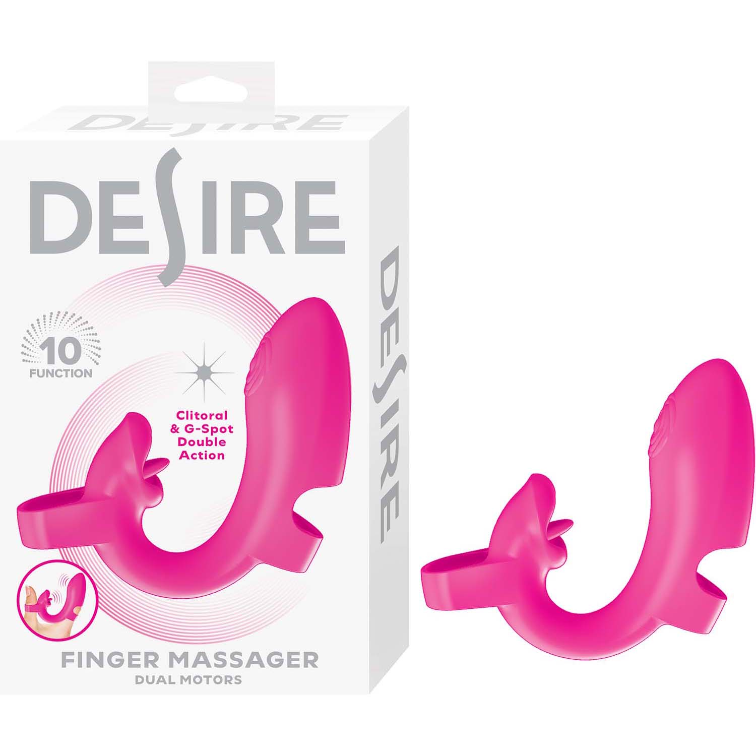 DESIRE FINGER MASSAGER-PINK - #3323-1