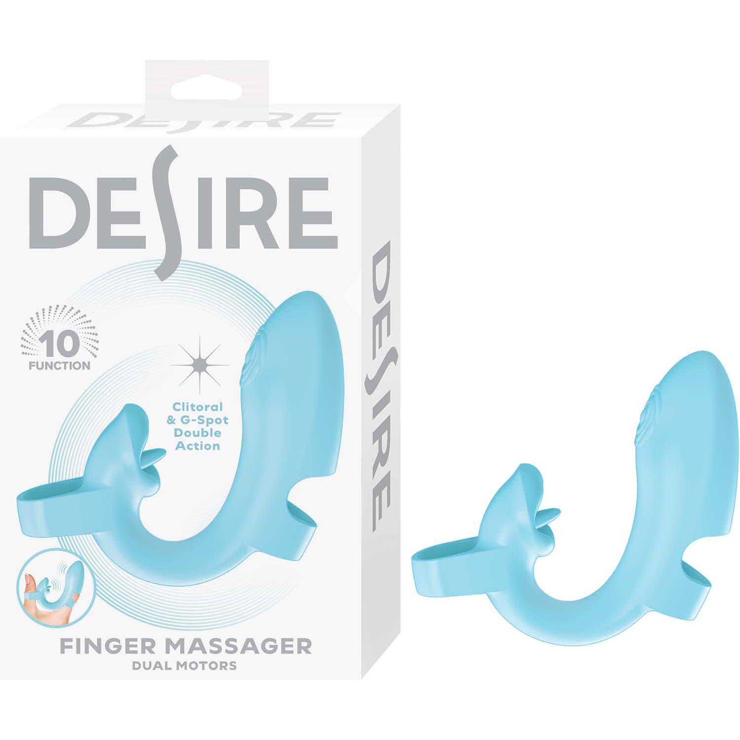 DESIRE FINGER MASSAGER-BLUE - #3323-2