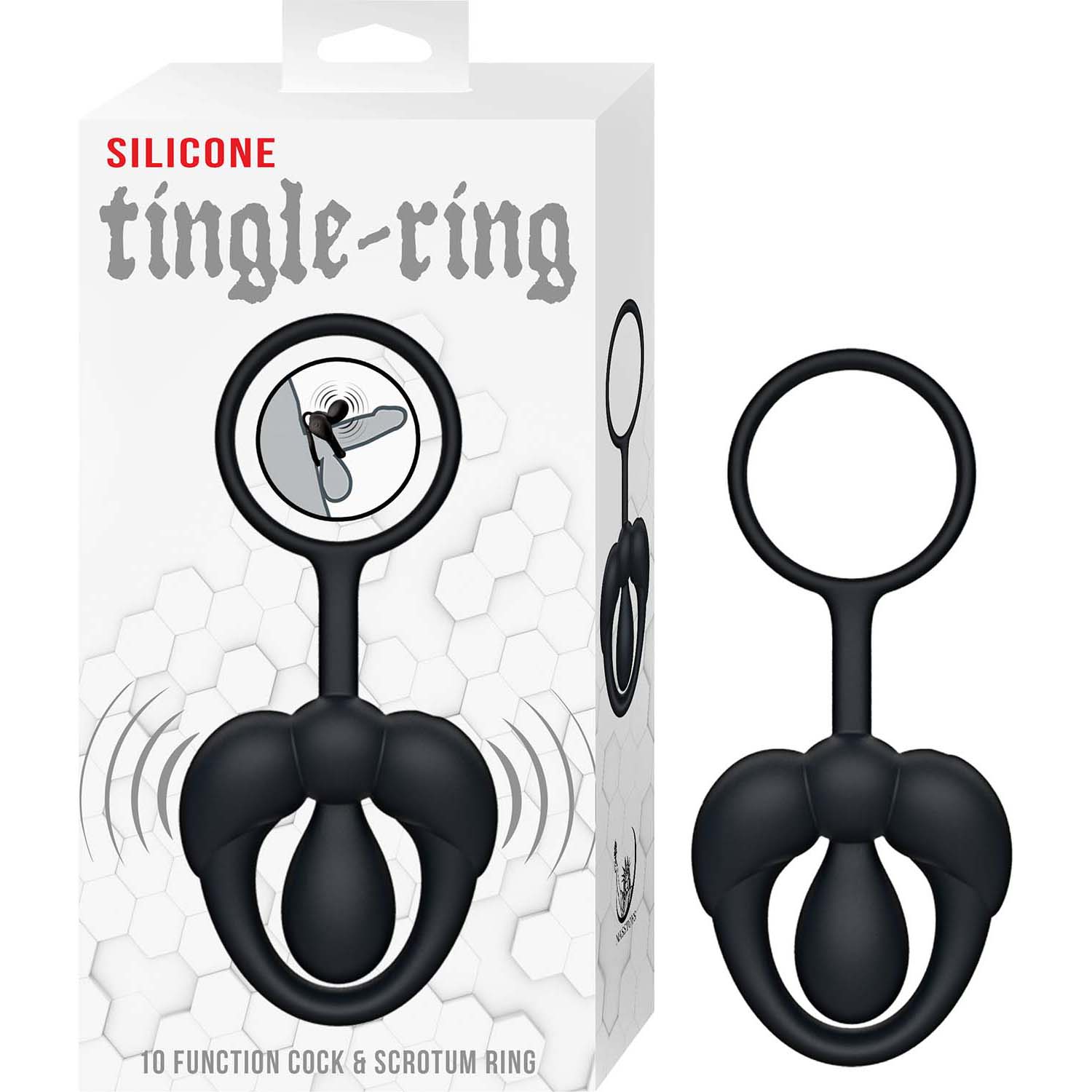 SILICONE TINGLE RING-BLACK - #3352
